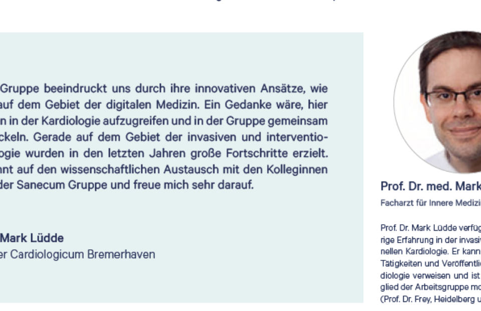 Zitat Prof Luedde Cardiologicum Bremerhaven